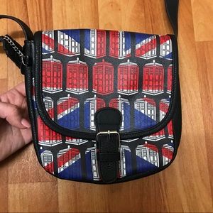 NWT Doctor Who Tardis Union Jack Crossbody Bag